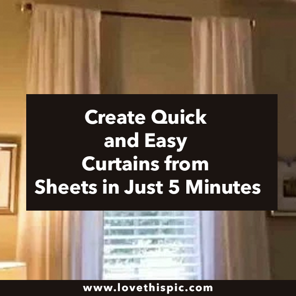 Create Quick and Easy Curtains from Sheets in Just 5 Minutes