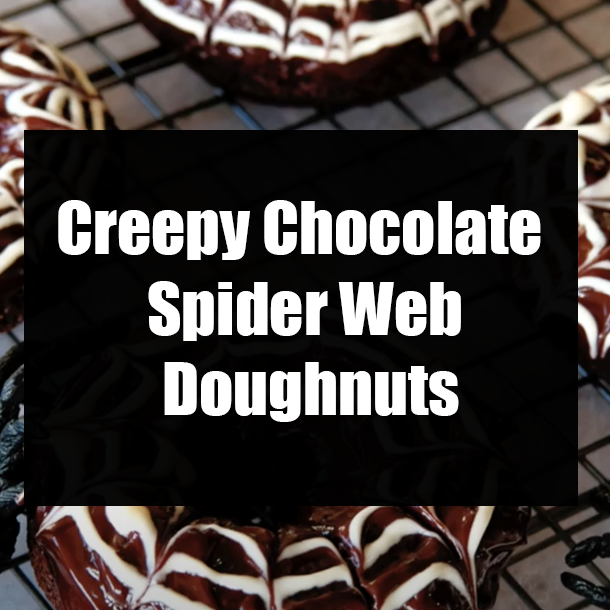 Creepy Chocolate Spider Web Doughnuts