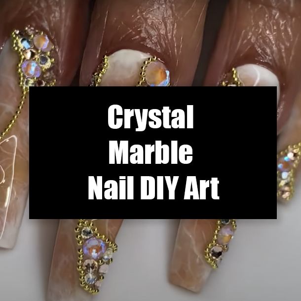 Crystal Marble Nail DIY Art