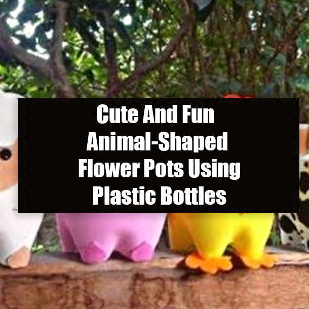 Cute And Fun Animal-Shaped Flower Pots Using Plastic Bottles