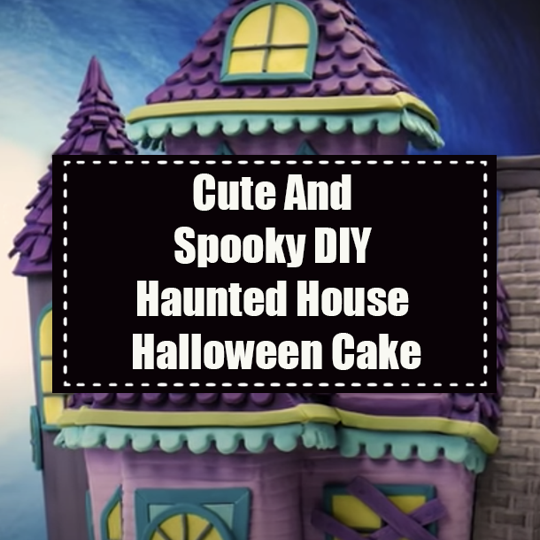 Cute And Spooky DIY Haunted House Halloween Cake