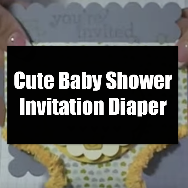 Cute Baby Shower Invitation Diaper
