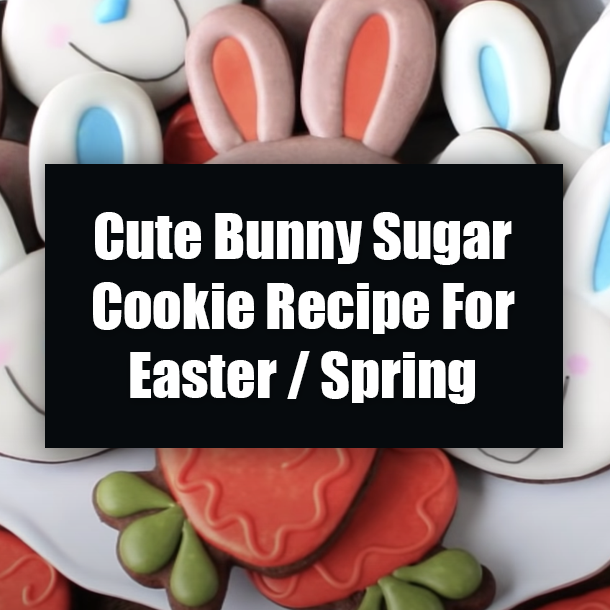 Cute Bunny Sugar Cookie Recipe For Easter / Spring