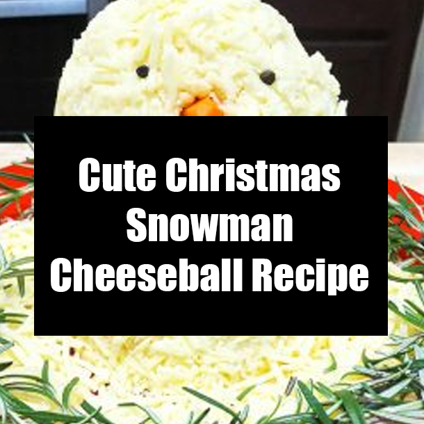 Cute Christmas Snowman Cheeseball Recipe
