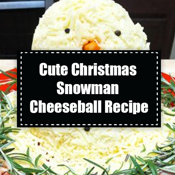 Cute Christmas Snowman Cheeseball Recipe