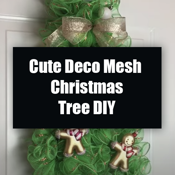 Cute Deco Mesh Christmas Tree DIY