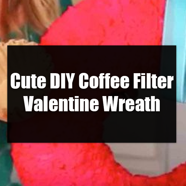 Cute DIY Coffee Filter Valentine Wreath