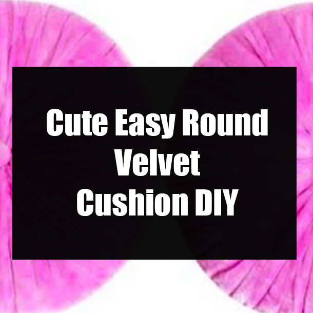Cute Easy Round Velvet Cushion DIY