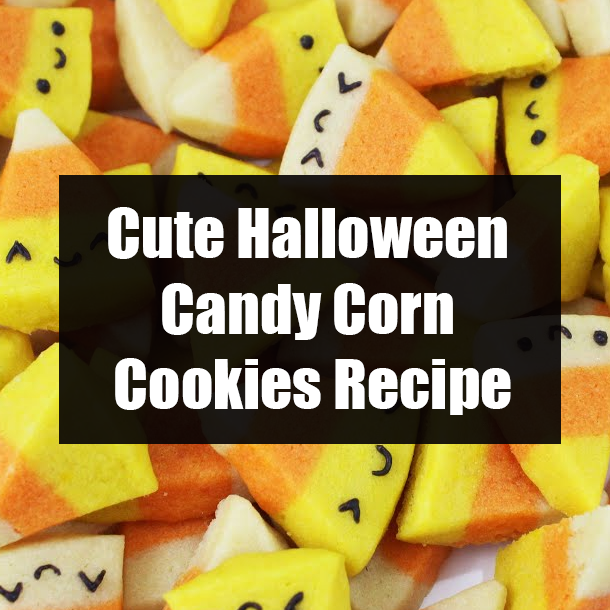 Cute Halloween Candy Corn Cookies Recipe