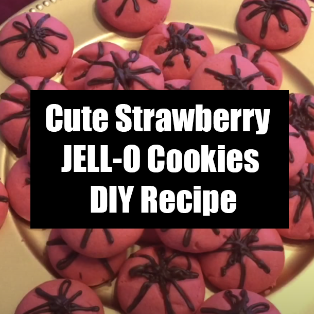 Cute Strawberry JELL-O Cookies DIY Recipe