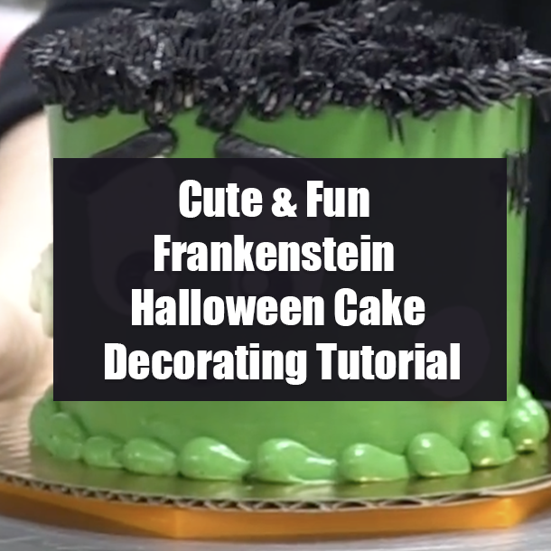 Cute & Fun Frankenstein Halloween Cake Decorating Tutorial
