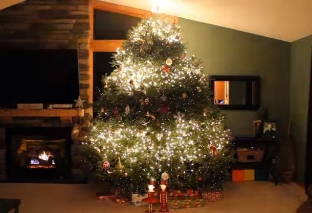 Dad Adds Lights To Christmas Tree, Minutes Later, Something Special Happens Once The Music Plays - picture 3