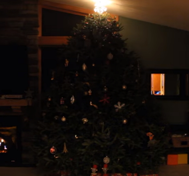 Dad Decorates Christmas Tree With Bright Lights, Once Music Plays, Things Go To Another Level - picture 2