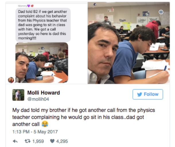 DAD GETS A CALL THAT IS SON IS ACTING UP IN CLASS, SO HE DECIDED TO DO THE ONE THING THAT WILL MAKE HIM BEHAVE - picture 3
