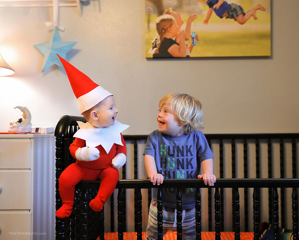 Dad Turns Baby Into “Elf On The Shelf,” His Mischievous Antics Have Internet Cracking Up. - picture 10