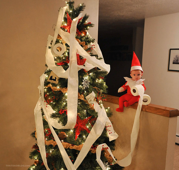 Dad Turns Baby Into “Elf On The Shelf,” His Mischievous Antics Have Internet Cracking Up. - picture 4