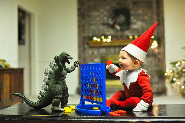 Dad Turns Baby Into “Elf On The Shelf,” His Mischievous Antics Have Internet Cracking Up. - picture 9