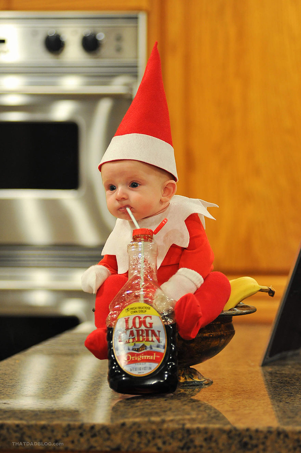 Dad Turns His Baby Into A Real-Life ‘Elf On A Shelf’ And The Results Are Adorable - picture 5