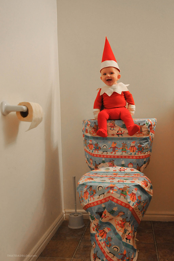 Dad Turns His Baby Into A Real-Life ‘Elf On A Shelf’ And The Results Are Adorable - picture 6