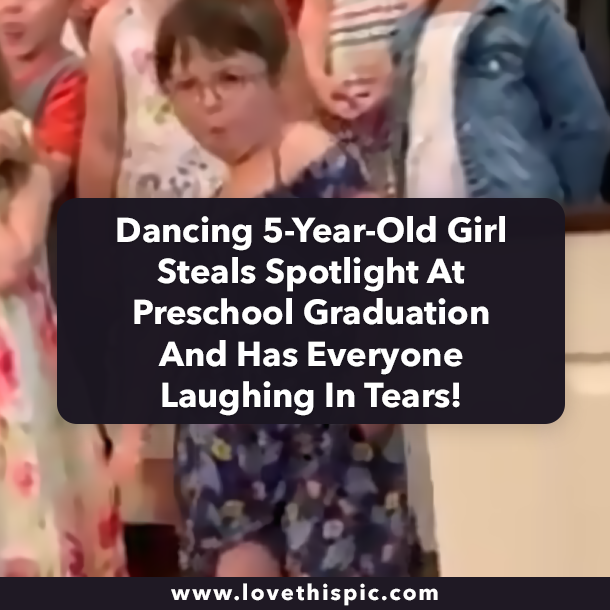 Dancing 5-Year-Old Girl Steals Spotlight At Preschool Graduation And Has Everyone Laughing In Tears!