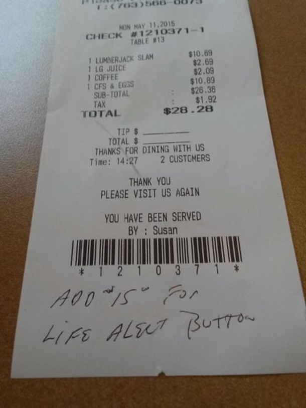 Daughter Completely Stunned By Note Written On Her Elderly Mother's Denny's Receipt…WOW - picture 2
