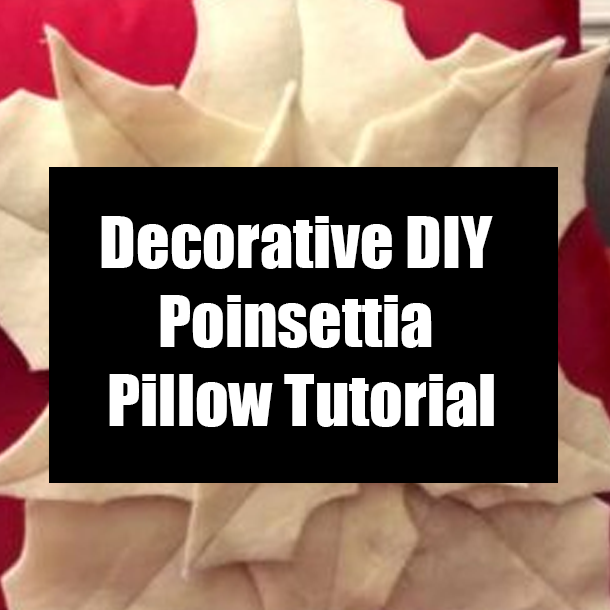 Decorative DIY Poinsettia Pillow Tutorial