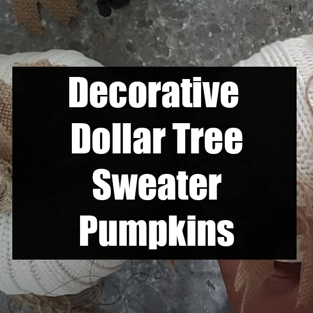 Decorative Dollar Tree Sweater Pumpkins