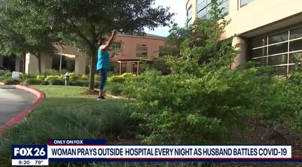 Dedicated wife stands outside husband’s hospital window each night as he battles coronavirus - picture 2