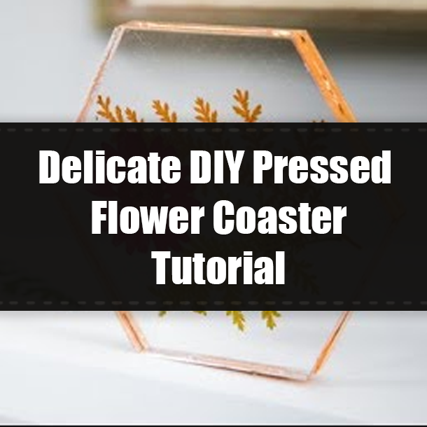 Delicate DIY Pressed Flower Coaster Tutorial