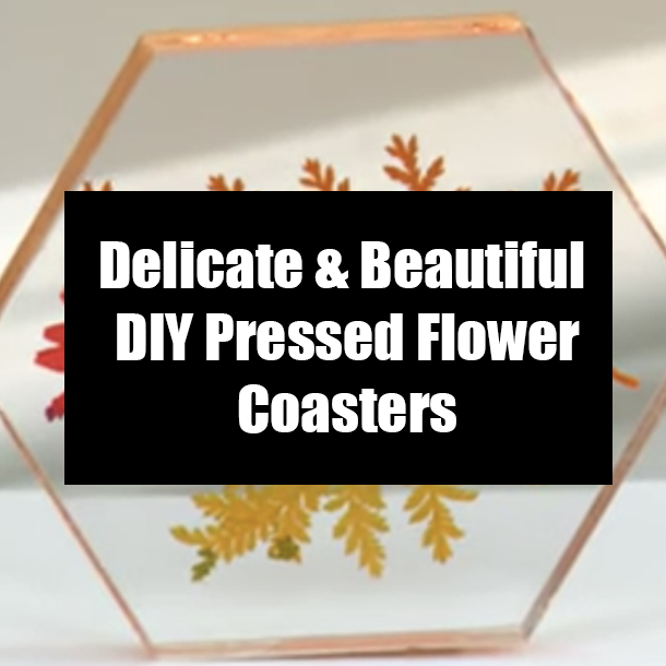 Delicate & Beautiful DIY Pressed Flower Coasters