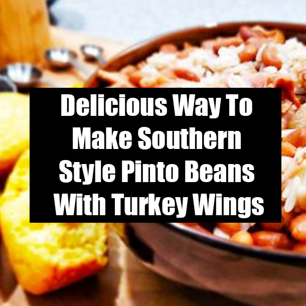 Delicious Way To Make Southern Style Pinto Beans With Turkey Wings
