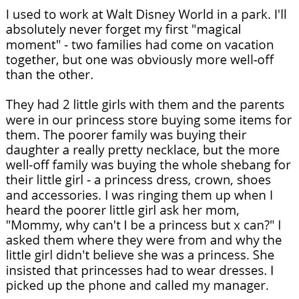 Disney employee gives a dress to a little girl for free after witnessing a sad moment. - picture 2
