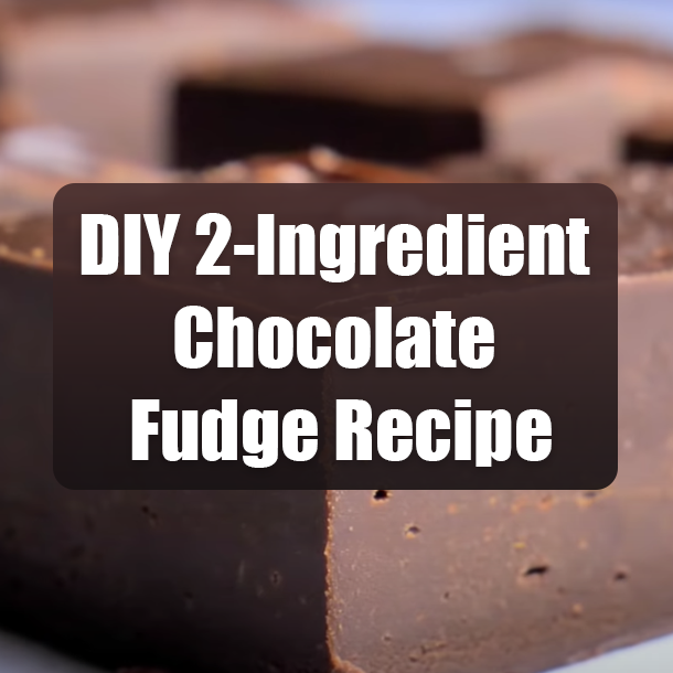 DIY 2-Ingredient Chocolate Fudge Recipe