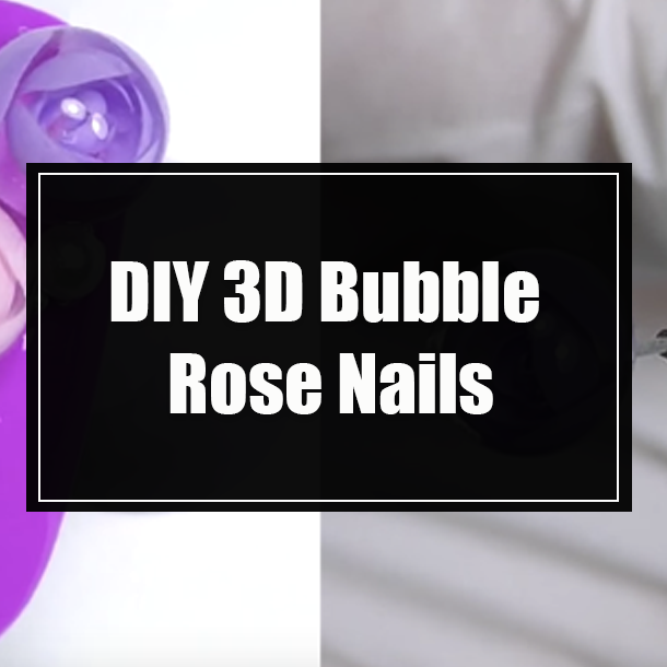 DIY 3D Bubble Rose Nails