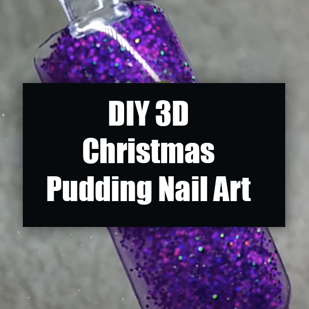 DIY 3D Christmas Pudding Nail Art