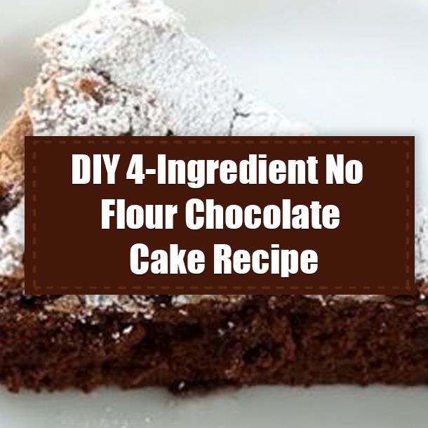 DIY 4-Ingredient No Flour Chocolate Cake Recipe