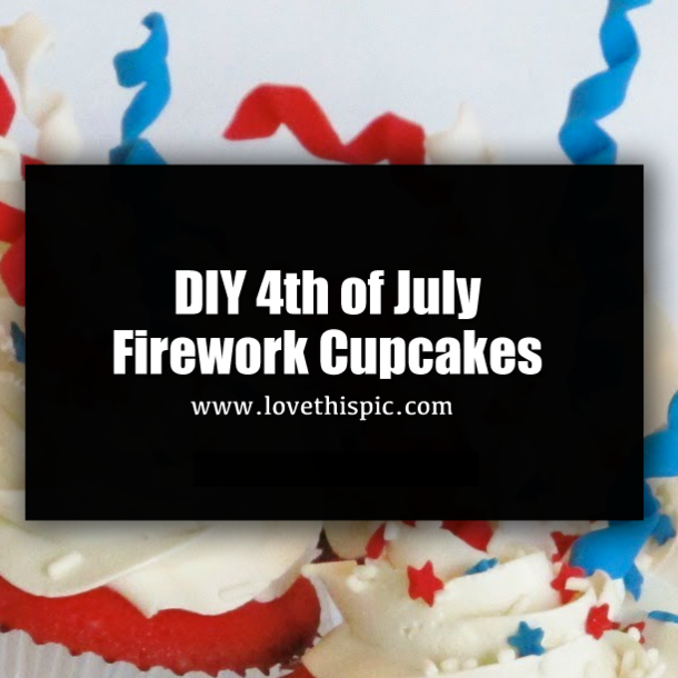 DIY 4th of July Firework Cupcakes