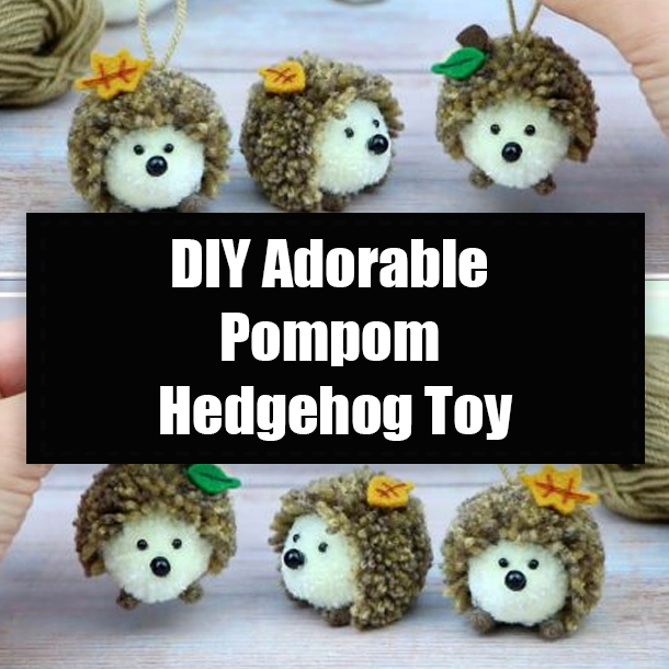 DIY Adorable Pompom Hedgehog Toy