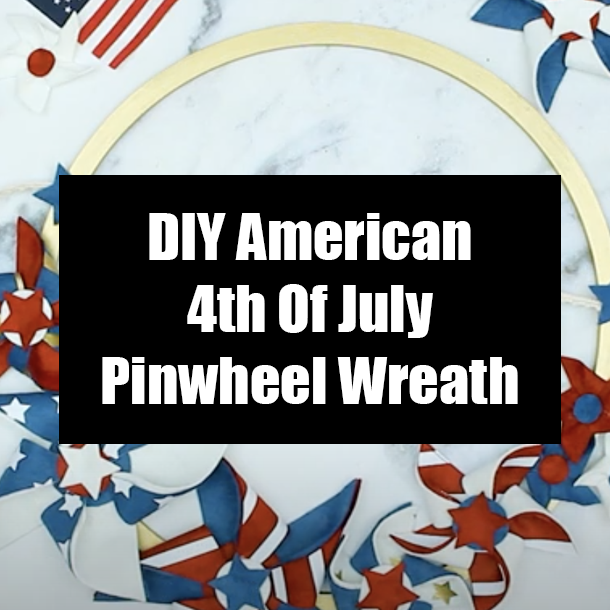 DIY American 4th Of July Pinwheel Wreath