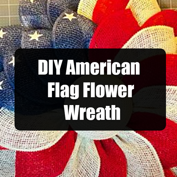 DIY American Flag Flower Wreath