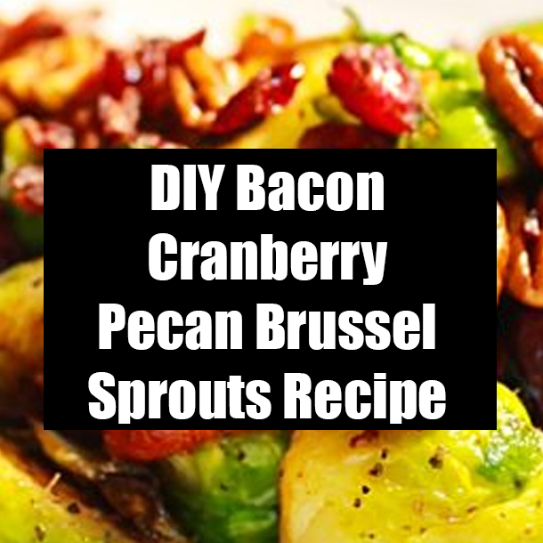 DIY Bacon Cranberry Pecan Brussel Sprouts Recipe