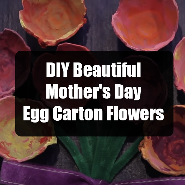 DIY Beautiful Mother's Day Egg Carton Flowers