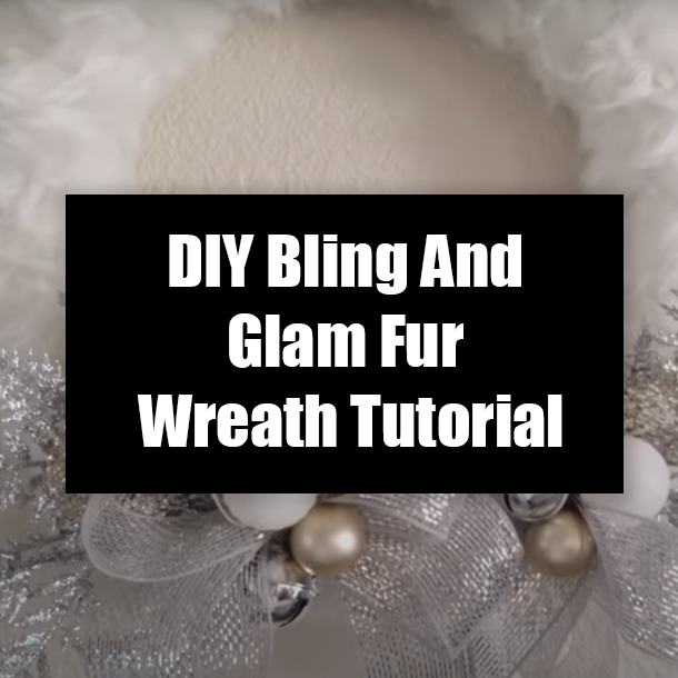 DIY Bling And Glam Fur Wreath Tutorial