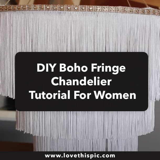 DIY Boho Fringe Chandelier Tutorial For Women