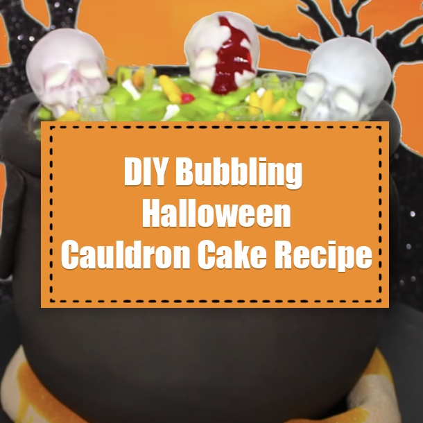 DIY Bubbling Halloween Cauldron Cake Recipe