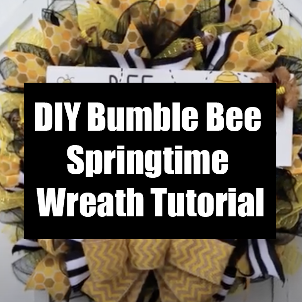 DIY Bumble Bee Springtime Wreath Tutorial