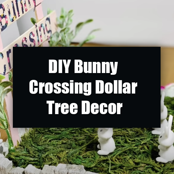 DIY Bunny Crossing Dollar Tree Decor