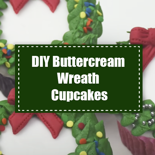 DIY Buttercream Wreath Cupcakes