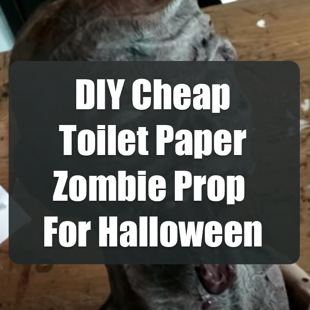 DIY Cheap Toilet Paper Zombie Prop For Halloween