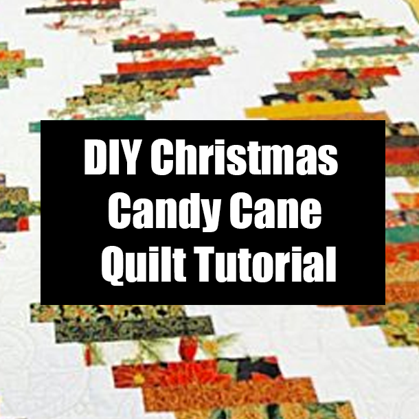 DIY Christmas Candy Cane Quilt Tutorial